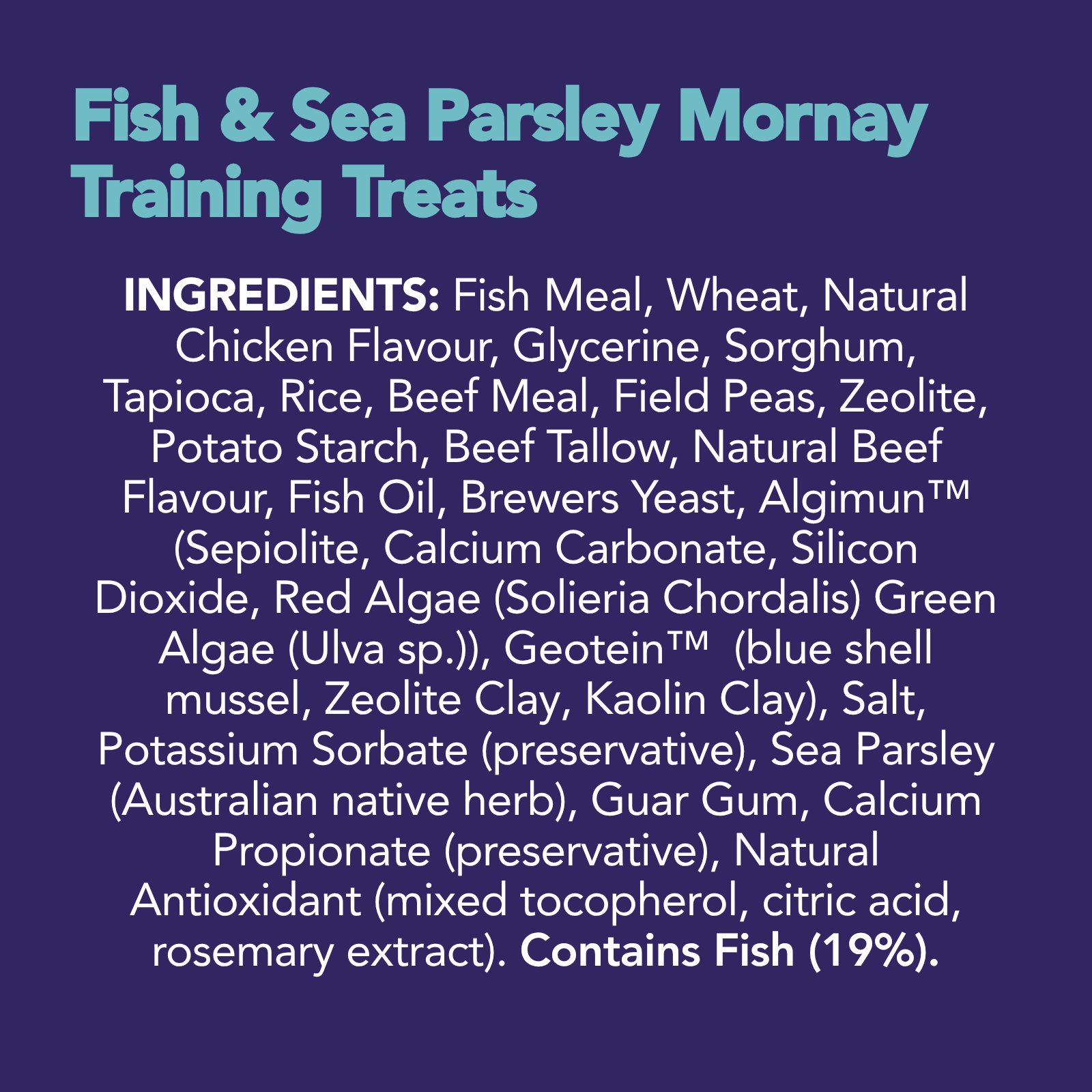 Bunji Dog Training Treats - Fish & Sea Parsley Mornay - 400g