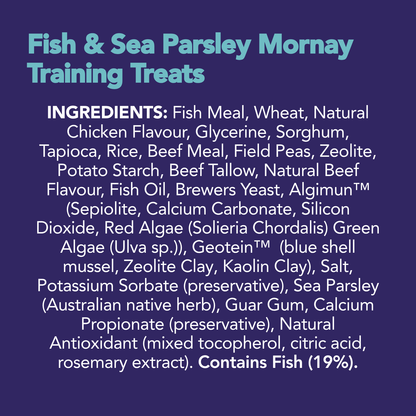 Bunji Dog Training Treats - Fish &amp; Sea Parsley Mornay - 400g