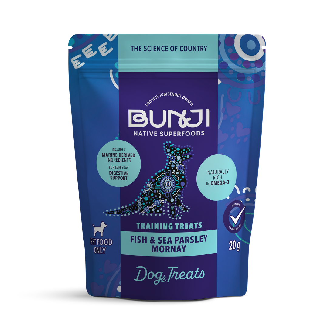 Bunji Dog Training Treats Sample Pack - Fish &amp; Sea Parsley Mornay - 20g
