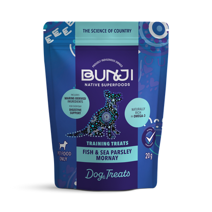 Bunji Dog Training Treats Sample Pack - Fish &amp; Sea Parsley Mornay - 20g