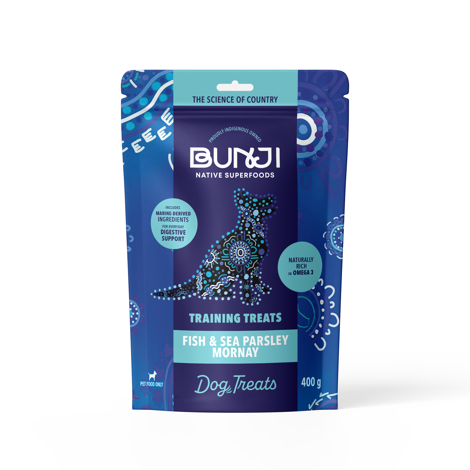 Dog Training Treats - Bunji Fish &amp; Sea Parsley Mornay - 400g